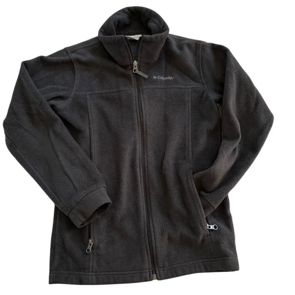 Columbia Fleece Full Zip Jacket Black Size M (10/12)